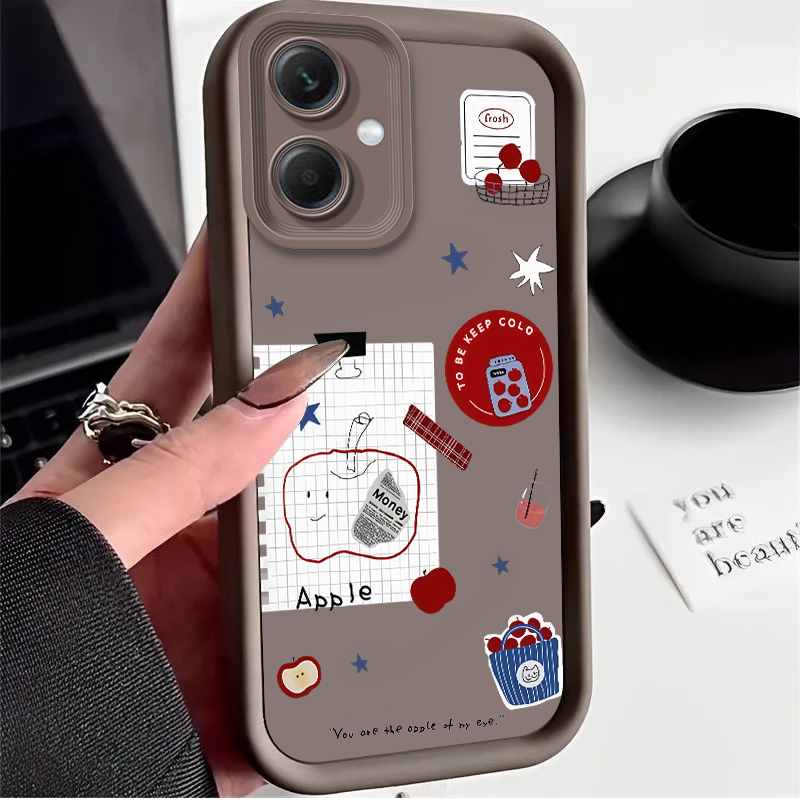 Vintage Apple Doodle Case for  - Xiaomi Redmi Note 14 评论和价格