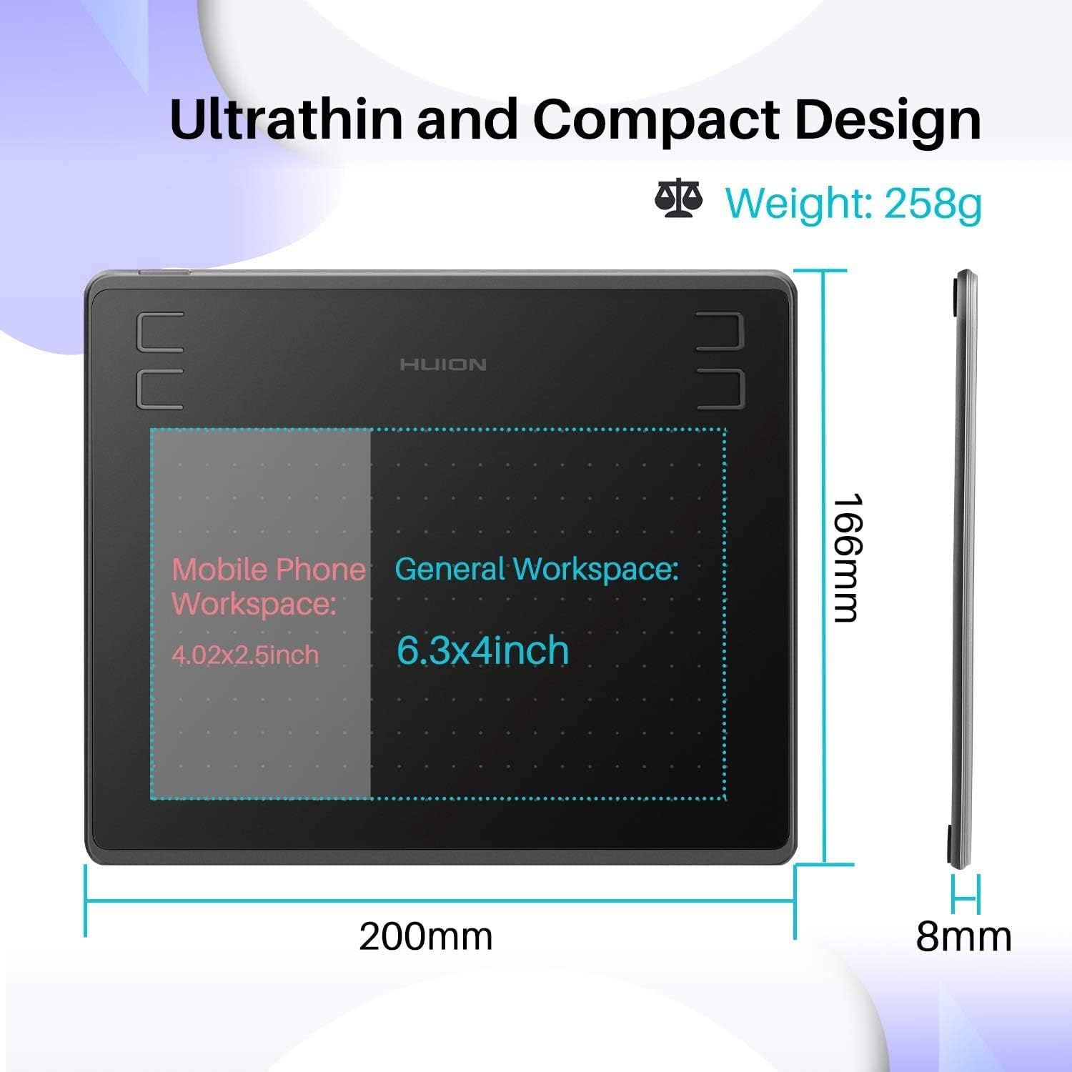 HUION HS64 Graphic Tablet 6Inc - Graphic Tablet Accessories 评论和价格