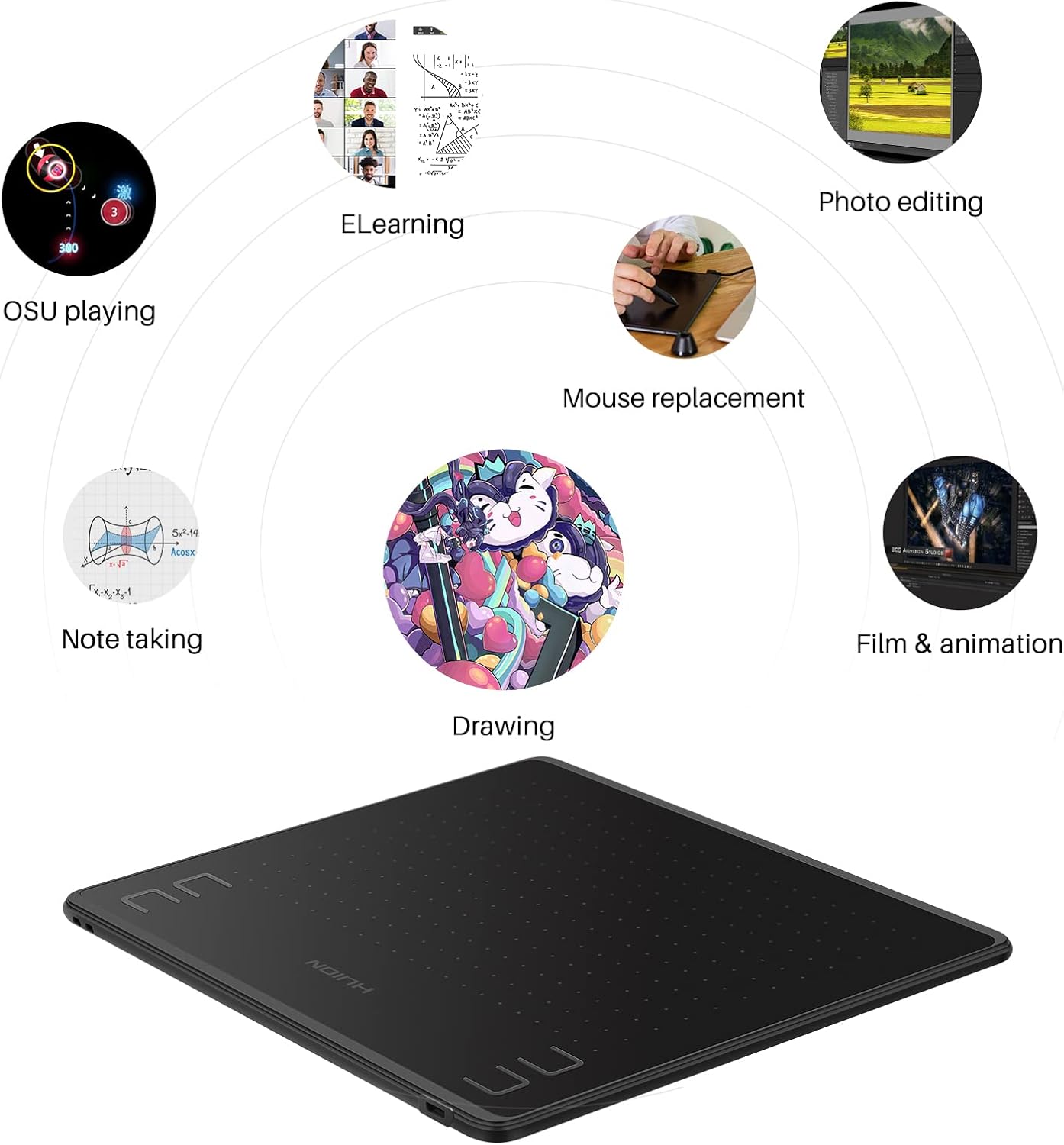HUION HS64 Graphic Tablet 6Inc - Graphic Tablet Accessories 评论和价格