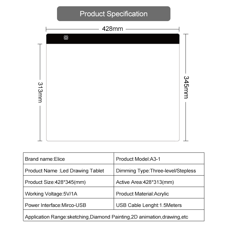 Elice LED Light Pad for Diamon - Graphic Tablet Accessories 评论和价格