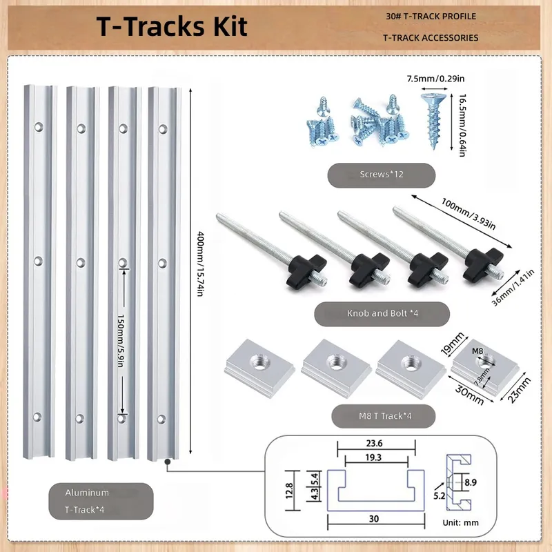 T30 T Slot Slider Set Red Blue - Tablet Accessories Set 评论和价格