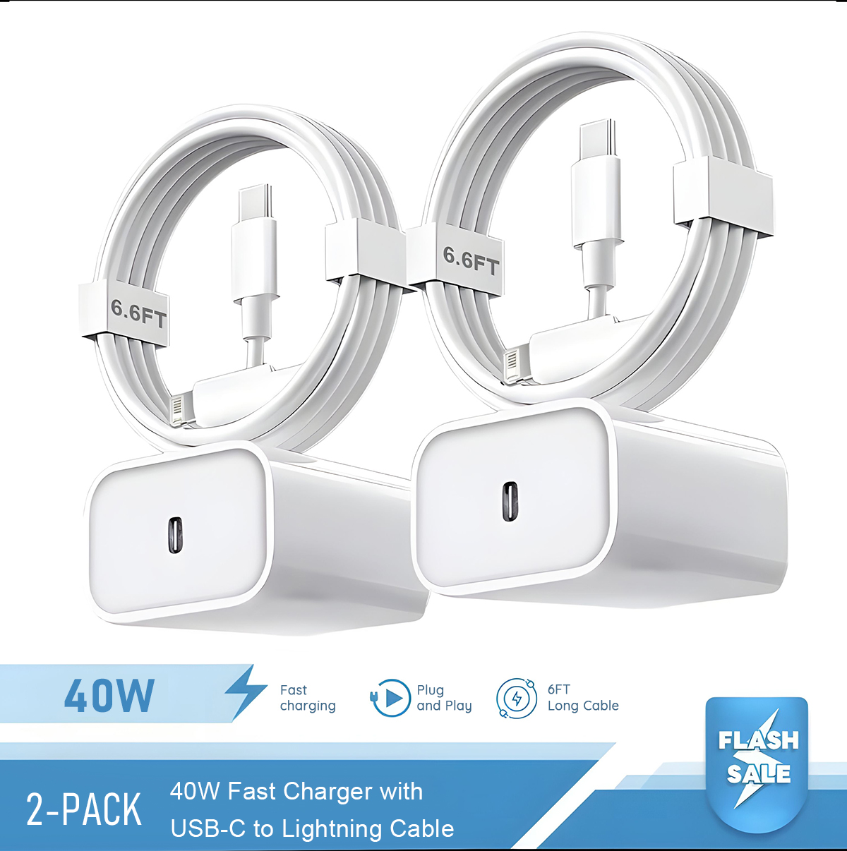 2-4 Set 40W Fast Charger for i - Tablet Accessories Set 评论和价格